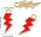 100PCS Zinc Alloy Enamel Flash Shape Charms Pendants Lightning Bolt Charms Flash Thunder Pendant for Bracelet Necklace Earrings DIY Jewelry Making Accessories (10 Colors)
